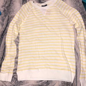 Yellow Striped Thin Sweatshirt